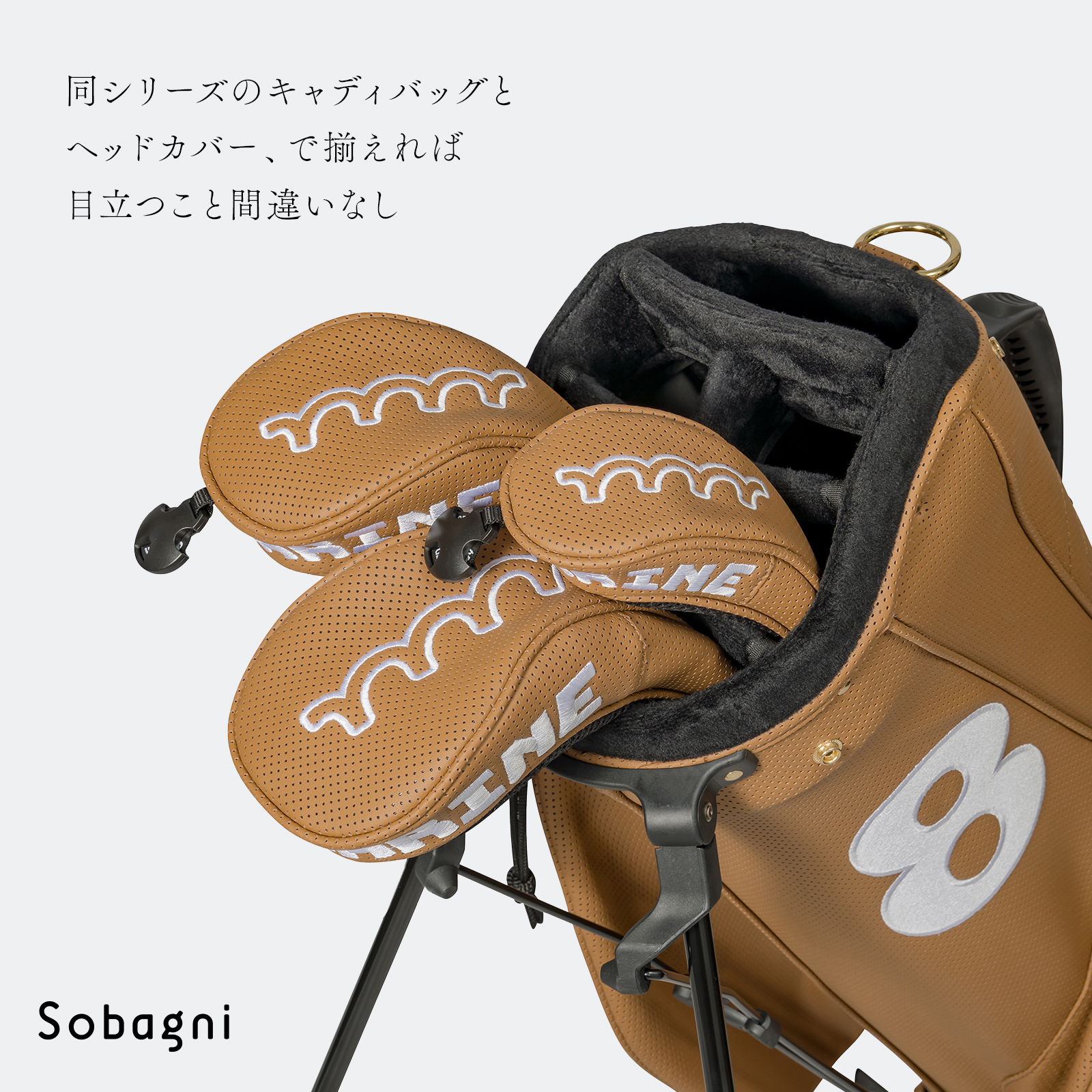 muta キャディバッグ スタンド式 メンズ クリア 黒 紺 ベージュ